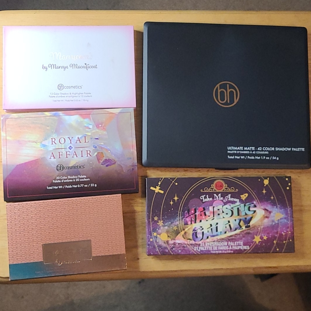 Eyeshadow palette lot  5 bh cosmetics jcat beauty